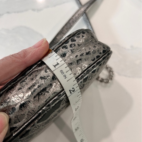 Michael Kors Black Metallic Python Crossbody Mini Bag w/ Bonus Belt Bag - Picture 11 of 16